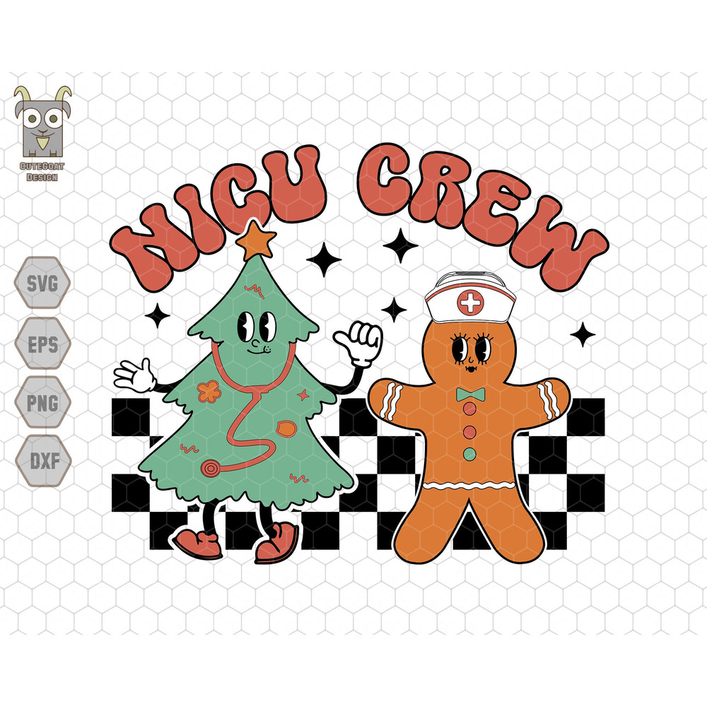 Nicu Crew Svg, Christmas Hospital Party Svg, Gingerbread Nurse Svg, Nurse Xmas Vacation, Nursing School Svg, Nursing Student Svg, Xmas Nurse.jpg