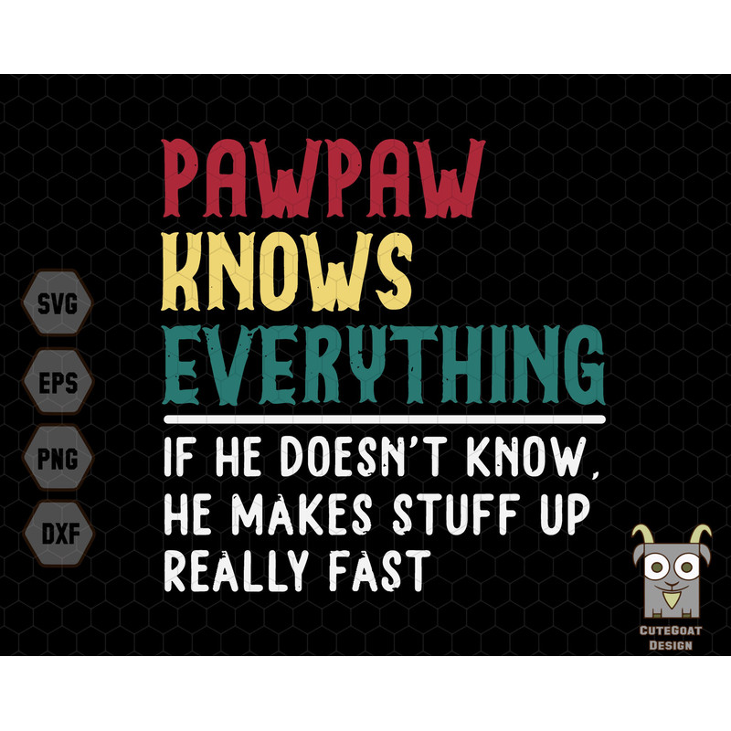 Pawpaw Knows Everything Svg, Funny Grandpa Svg, Pawpaw Grandpa Gift, Papa Svg, Fathers Day Svg, Grandfather Svg, Dad Svg, Grandpa Knowledge.jpg