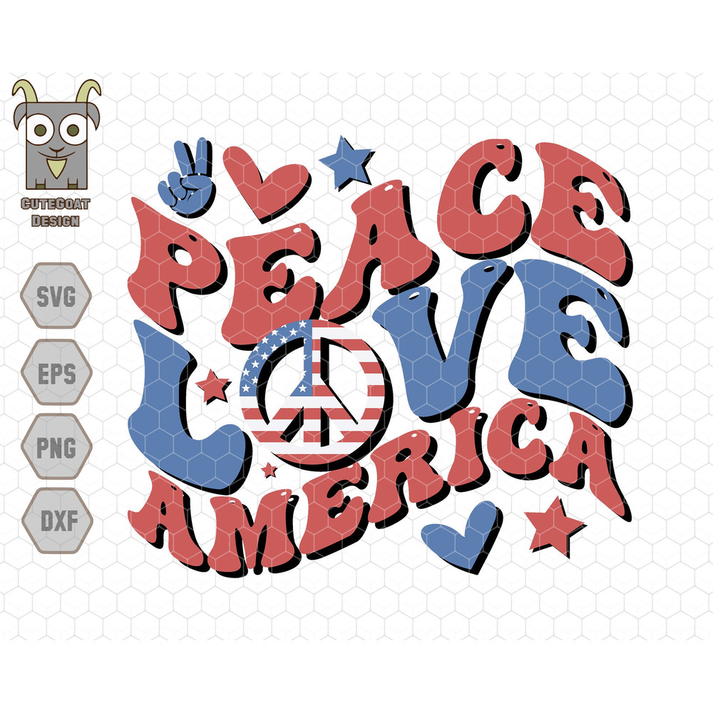 Peace Love America Svg  America Svg, Peace Sign Svg, America Flag Svg, Patriotic Svg, Independence Day Svg, 4th Of July Svg, Fourth Of July.jpg