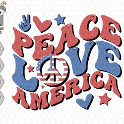 peace love america svg  america svg, peace sign svg, america flag svg, patriotic svg, independence day svg, 4th of july