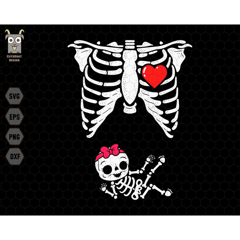 Skeletons Halloween Svg, Mom And Girl Skeletons, Kids Skeleton Svg, Mommy Skeletons Svg, Trendy Halloween, Trendy Halloween, Retro Halloween.jpg