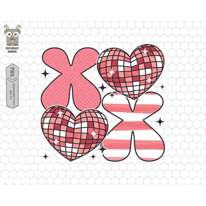 XOXO Png, Valentine's Day Png, Retro Valentine Png, Sparkle Glitter, Disco Ball Valentine' Heart, Valentine Shirt Png, Pink Valentine's Day.jpg