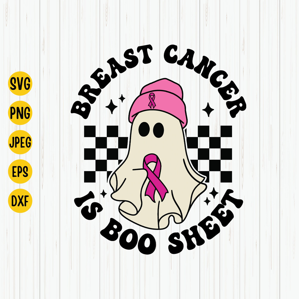 Breast Cancer Is Boo Sheet Svg, Halloween Pink Ribbon Svg, Breast Cancer Awareness, Halloween Breast Cancer Svg For Cut File 1.jpg
