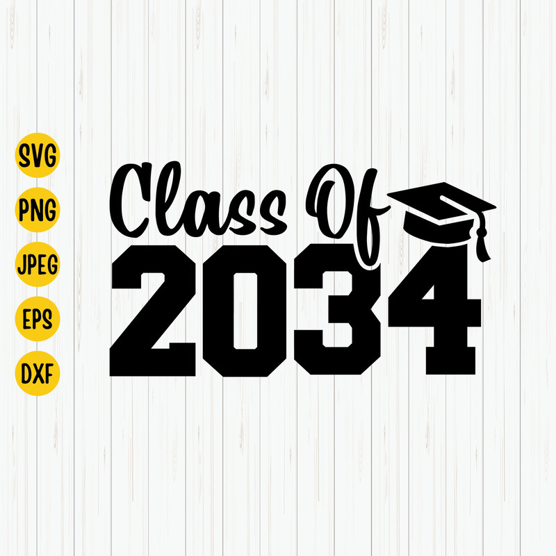 Class of 2034 Svg, Graduation 2034 Svg, Pre-K Graduate, Preschool Graduation Svg, Senior 2034 Svg, Kindergarten Svg, Future Class of 2034.jpg
