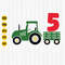 Fifth Birthday Tractor Svg, Fifth Farm Birthday Svg, 5th Birthday Svg, Farmer Fifth Birthday Svg, Tractor Birthday Svg, Instant Download.jpg