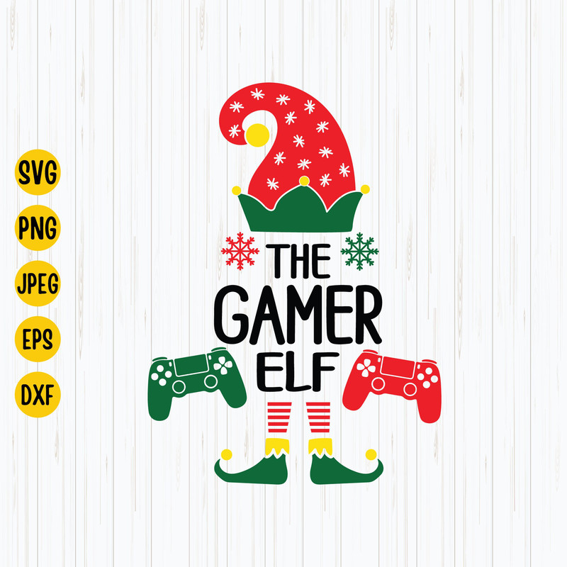 Gamer Elf Svg, Gamer Elf Family Christmas Svg, Christmas Eve Gift, Christmas Svg, Gamer Svg, Family Christmas Pajama, Digital Download.jpg