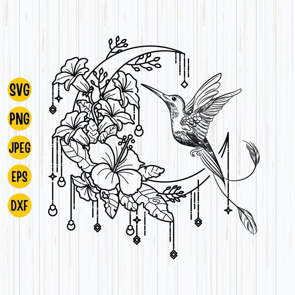Hummingbird Svg, Bird Svg, Png, Jpg, Hummingbird Flowers Svg, Humming Bird Cut File, Clipart, Cricut, Instant Download.jpg