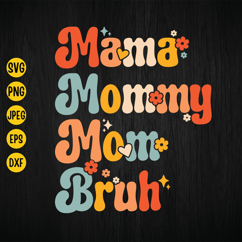 Mama Mommy Mom Bruh Svg, Mother's Day Svg, Mommy Svg, Bruh Svg, Mama Shirt Design Svg Cut File, Cricut.jpg