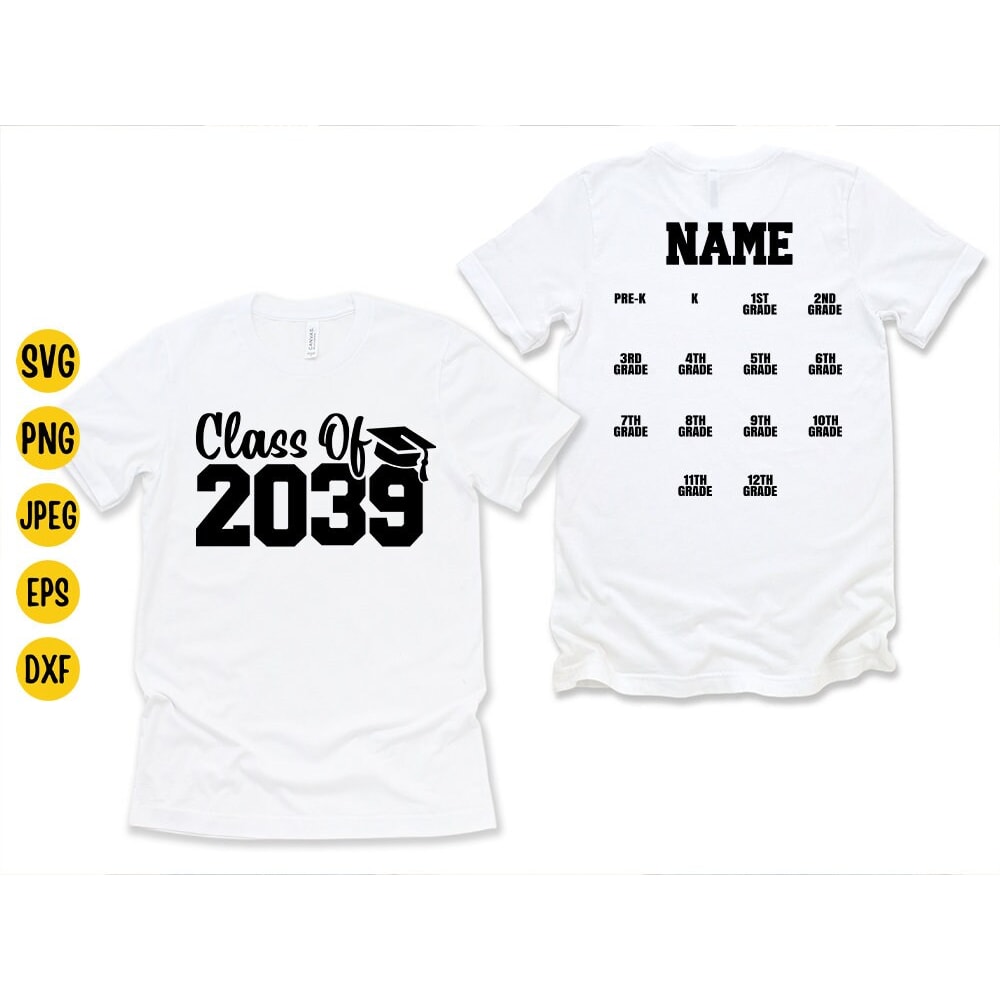 Personalized Class of 2039 Svg, Grow with me Handprint Shirt SVG, Pre-K Graduate, Back to School, Senior 2039, Svg File For Cricut.jpg