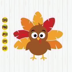 thanksgiving turkey svg, fall svg, turkey clipart, kid turkey cut file, cool turkey svg file for cricut, boy thanksgivin