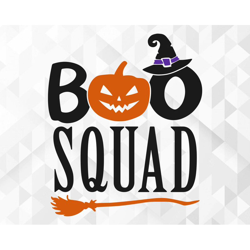 Boo Squad SVG, Halloween Svg, Fall Svg, Happy Halloween Svg, Pumpkin Svg, Witch Hat Svg, Funny Quote Svg, Cut Files, Cricut, Png, Svg.jpg