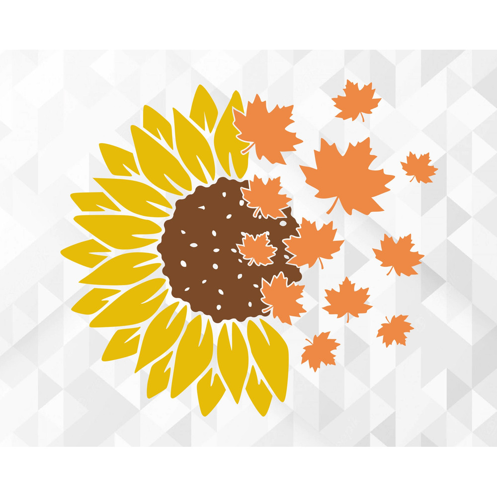 Fall Sunflower SVG, Welcome Fall Svg, Hello Autumn Svg, Fall Svg, Fall Vibes Svg, Sunflower Svg, Leaves Svg, Cut Files, Cricut, Png, Svg.jpg