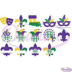 mardi gras svg file bundle, fleur de lis svg, mardi gras mask svg
