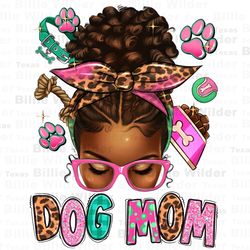 afro messy bun dog mom png sublimation design download, momlife png, messy bun png, messy bun mom png, dog png, sublimat