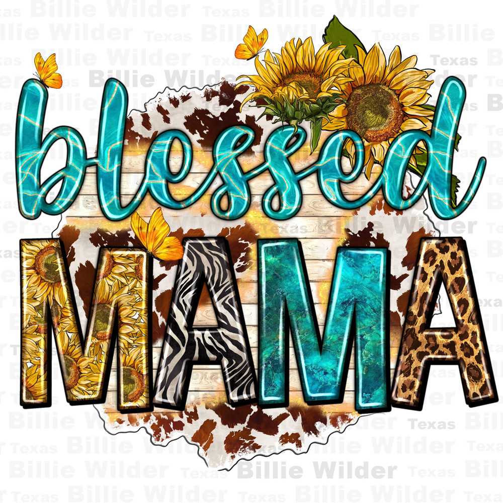 Blessed mama with sunflowers png, Mother's Day png, blessed png, western mom png, sunflowers design png, sublimate designs download.jpg