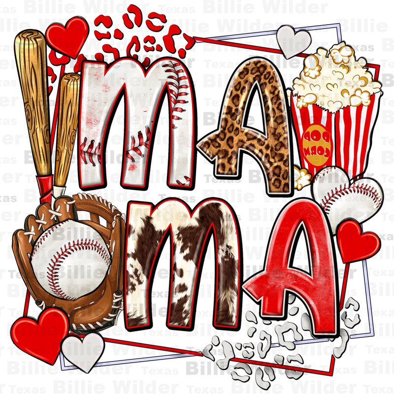 Mama Baseball with popcorn png sublimation design download, Baseball game png, Baseball life png, sport png, sublimate designs download.jpg