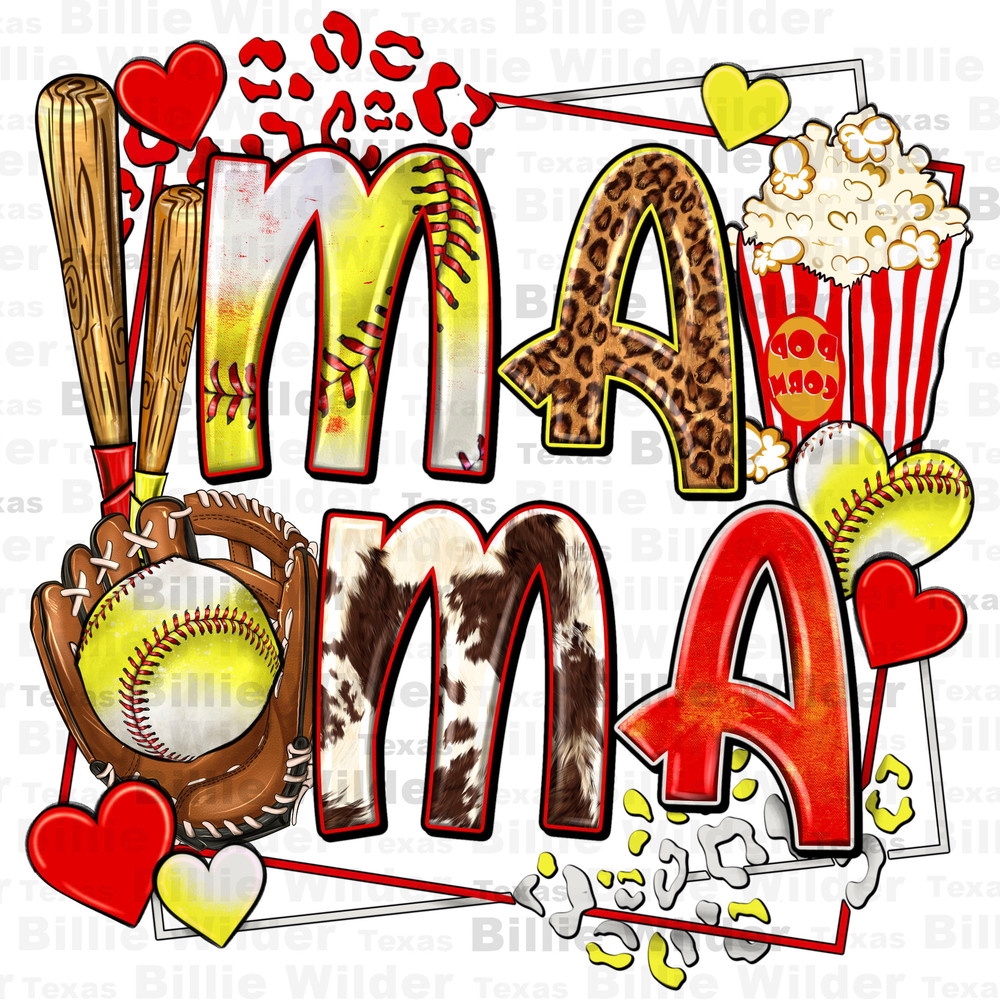Mama Softball and Baseball with popcorn png sublimation design download, Mother's day png, sport mama png, sublimate designs download.jpg