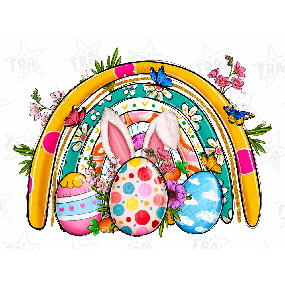 Easter eggs rainbow png sublimation design download, Easter Day png, Happy Easter png, Easter rainbow png, sublimate designs download.jpg