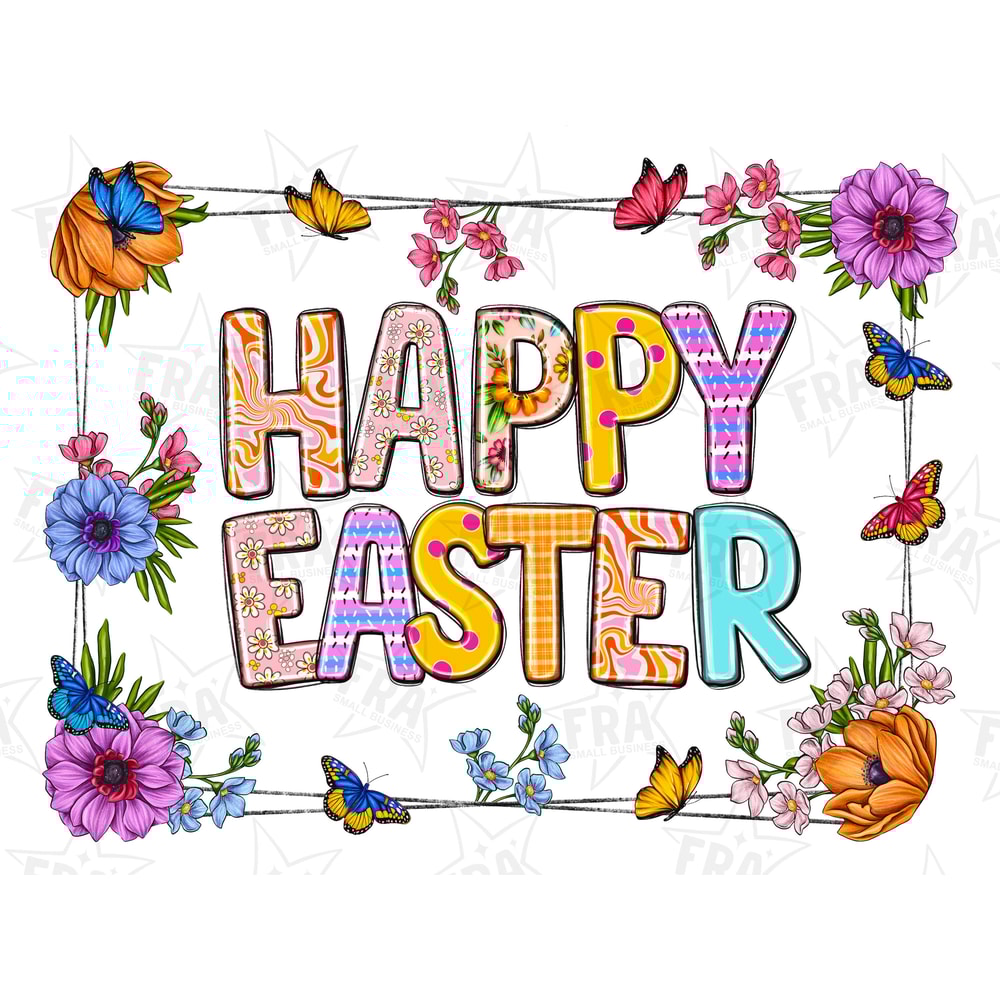 Happy Easter with eggs png sublimate designs download, Happy Easter Day png, Easter eggs png, western happy easter png, sublimate download 1.jpg