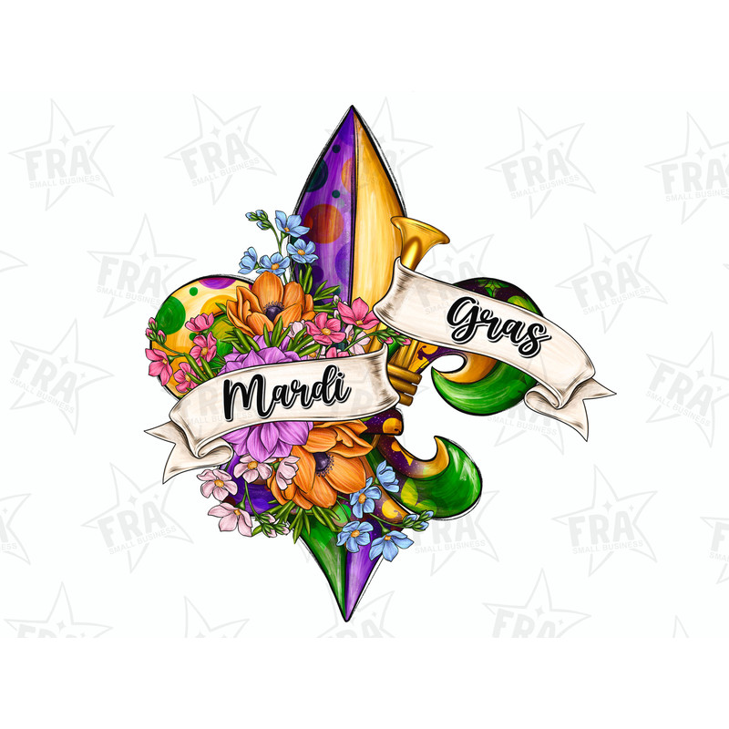Mardi Gras Fleur De Lis Flower png, Mardi Gras Png, Happy Mardi Gras Png,sublimation design,Mardi Gras png,Fleur De Lis Png,Digital download.jpg