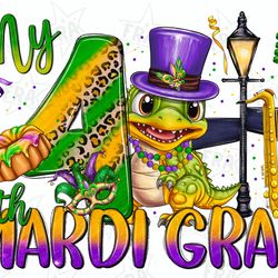 my fourth mardi gras png sublimation design download, crocodile baby, happy mardi gras png, mardi gras crocodile png, su