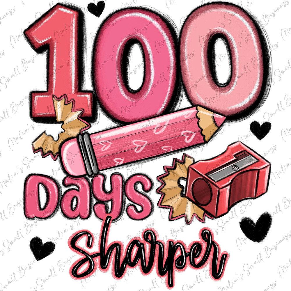 100 days sharper school png sublimation design download, school png, back to school png, school vibes png, sublimate designs download.jpg