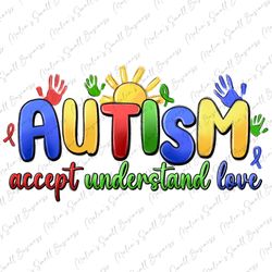 autism accept understand love png sublimation design download, autism awareness png, autism life png, autism ribbon png,