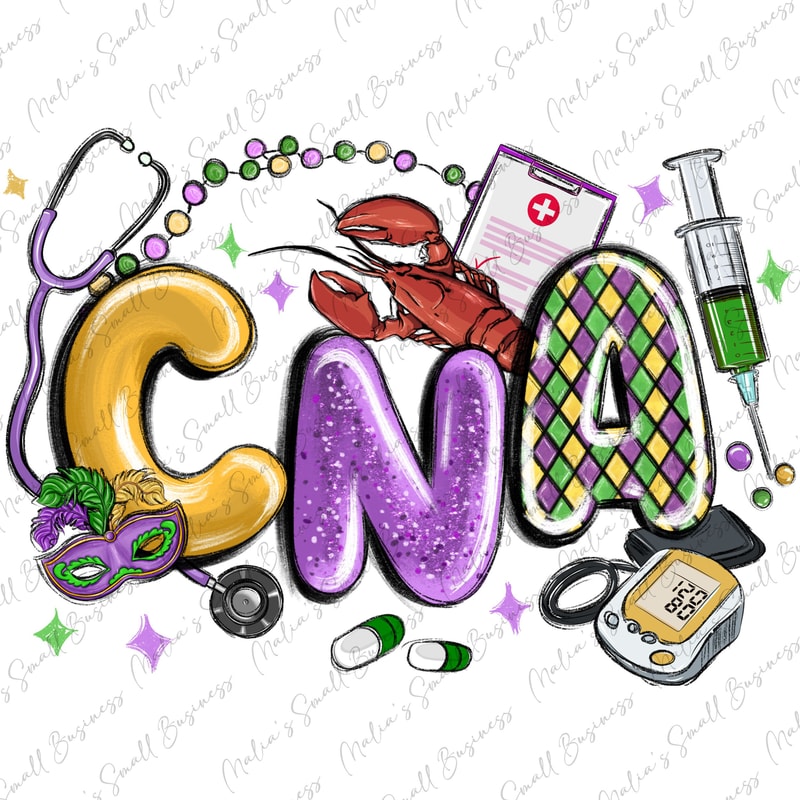 CNA Mardi Gras png sublimate designs download, Mardi Gras png, Certified Nursing Assistant png, Happy Mardi Gras png, designs download.jpg