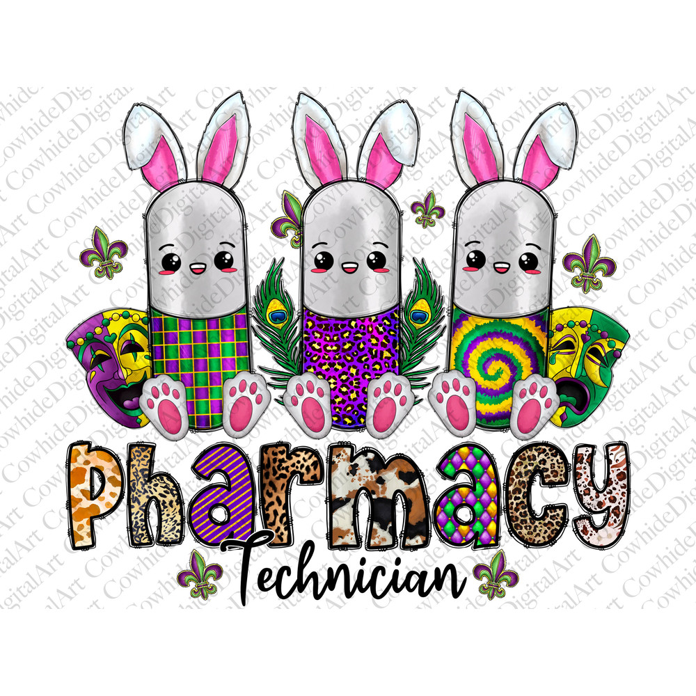 Mardi Gras Pharmacy Technician Png, Pharmacist Tech png, Mardi Gras design, Pharmacy, Watercolor, Sublimation Design, Digital Download.jpg