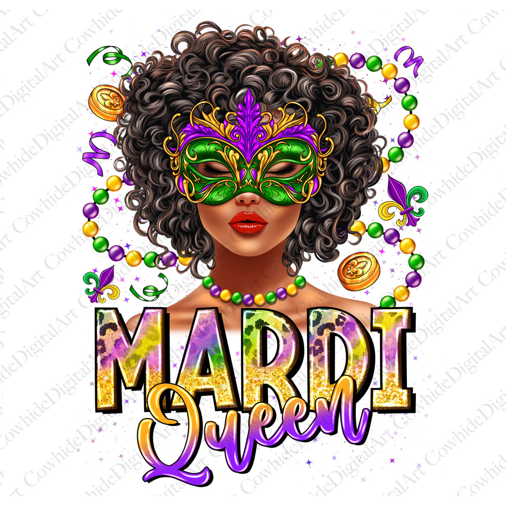 Mardi Queen png sublimation design download, Happy Mardi Gras, Natural Hair Mardi Gras, sublimate designs download,Afro Queen,Black Woman.jpg