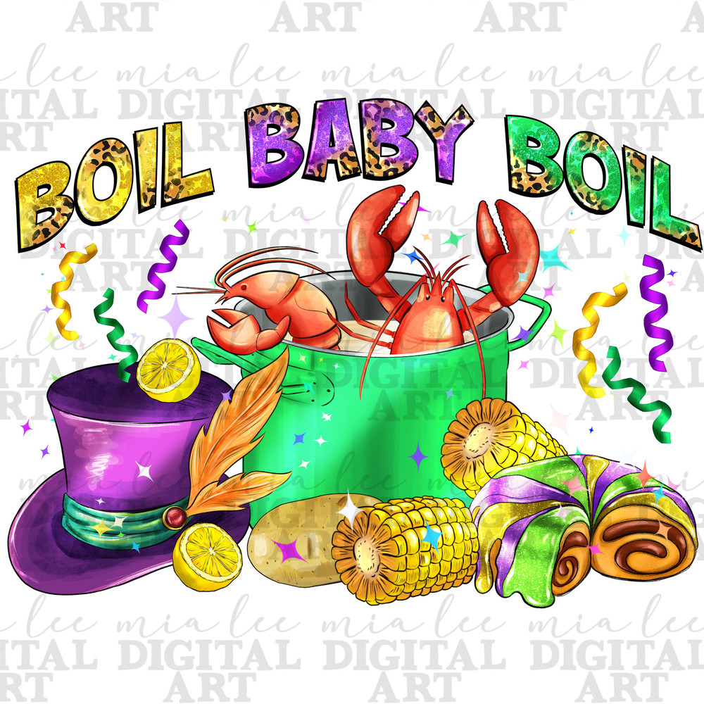 Boil baby boil png sublimation design download, Mardi Gras Carnaval png, crawfish season png, sublimate designs download.jpg
