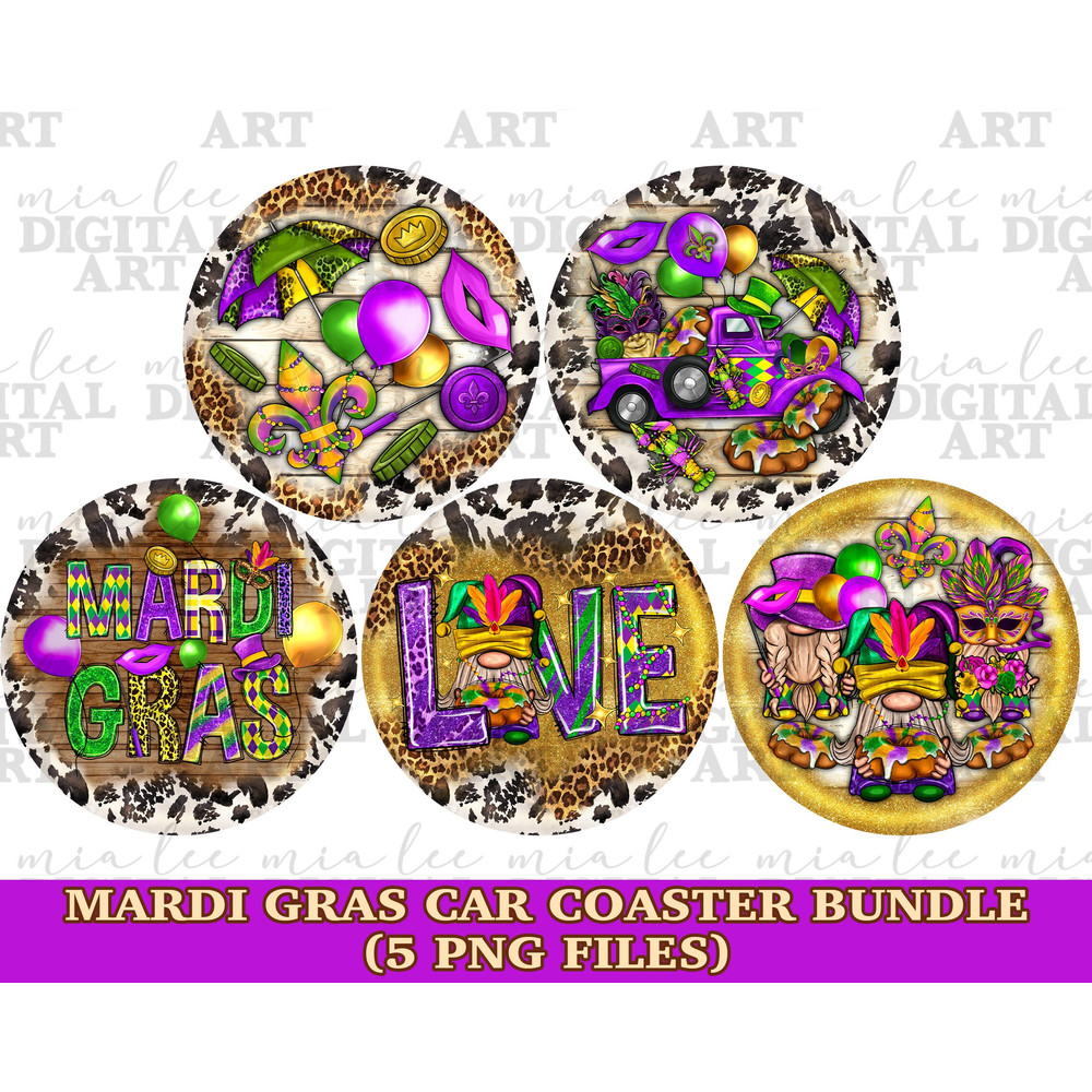 Mardi Gras car coaster bundle png sublimation design download, western car coaster png, Happy Mardi Gras png, sublimate designs download.jpg