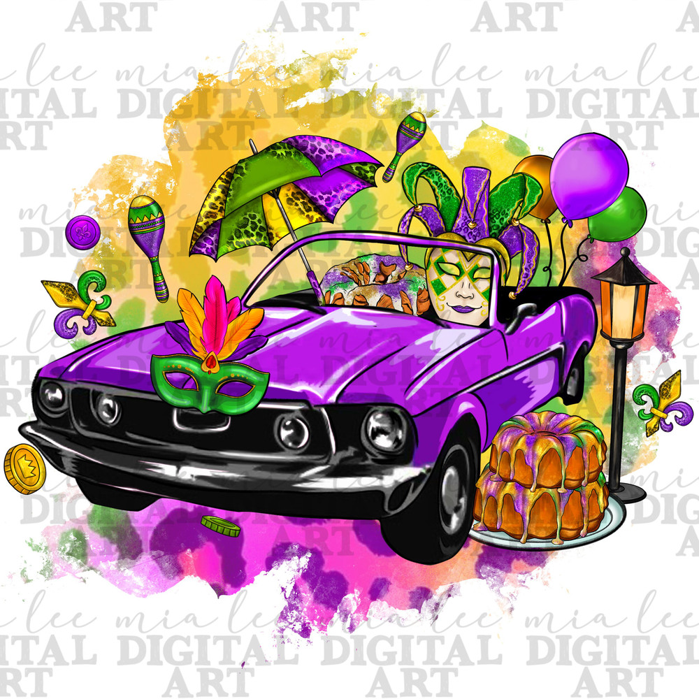 Mardi Gras car png sublimation design download, Happy Mardi Gras png, Mardi Gras Carnaval png, sublimate designs download.jpg