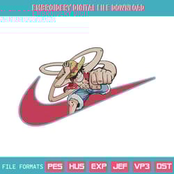 nike x monkey d luffy one piece embroidery designs file