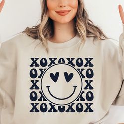 love happy face svg, xoxo svg, love heart svg, heart eyes happy face, heart svg, smile png, valentines day svg