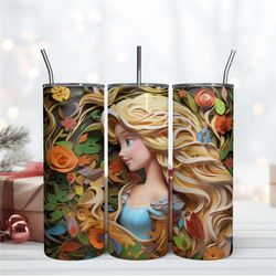 tangled movie princess skinny 20oz digital file png rapunzel princess skinny tumbler 20oz