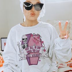 why fall in love when you can fall asleep png, funny skeleton valentine's png designs, valentine's sublimation design