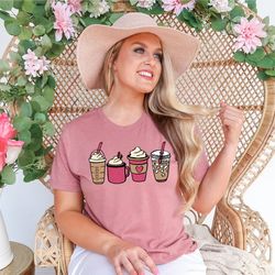 valentine coffee heart shirt, valentines day gift for her, cute coffee graphic shirt, valentine shirt, love t-shirt