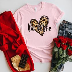 be mine leopard heart shirt, valentines day be mine t-shirt, leopard shirt, heart shirt, leopard print heart tee