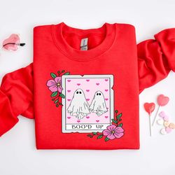 valentine sweatshirt, valentines day sweatshirt, valentines ghost sweatshirt, cute ghost sweater, valentines gift