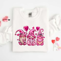 gnomes valentines day sweatshirt, gnome hearts sweatshirt, valentines day shirts for women, valentines day gift