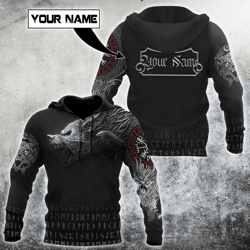 customize name fenrir viking hoodie, 3d all over print, sweatshirts, hoodie for men, women, viking hoodie