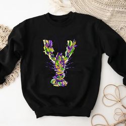 mardi gras crawfish sweatshirt,, mardi gras duck shirt, shake your tail feather, nola shirt, fat tuesday, carnival shirt