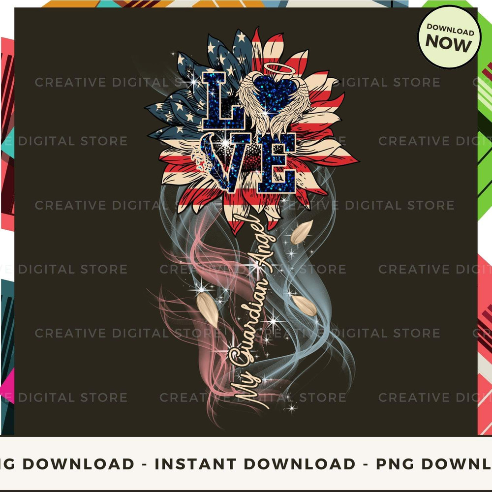 LOVE My Guardian Angel American Flag.jpg