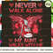 AUNT Never walk alone walks with me Red.jpg