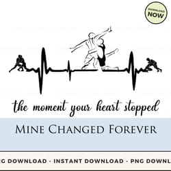 digital - celebrate your love of wrestler with personalized t-shirt wrestlers the moment your heart stopped mine change