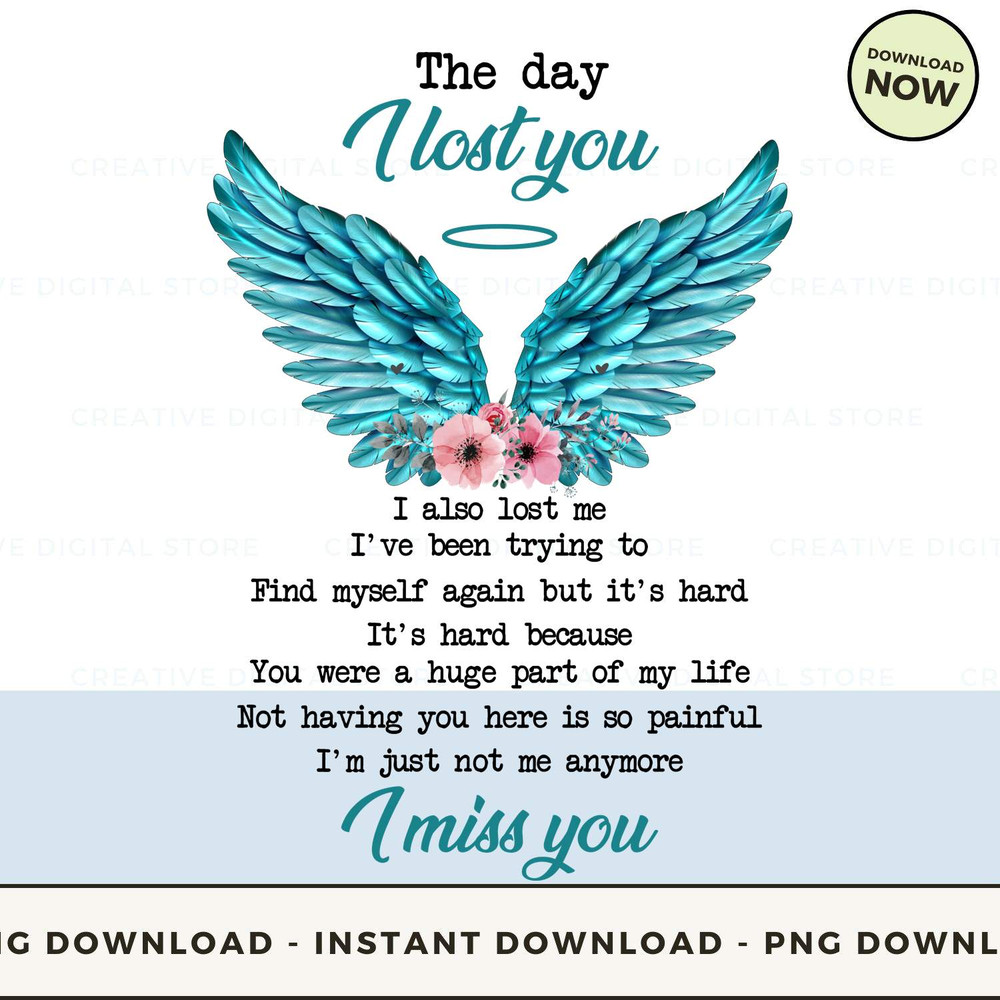 The day i lost you i also lost me i've been trying to find myself again but it's hard it's hard because you were a huge part of my life not having you_2.jpg