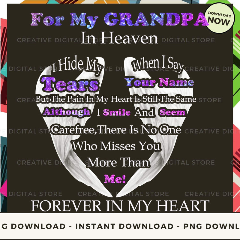 For My GRANDPA In Heaven I Hide My Tears When I.jpg