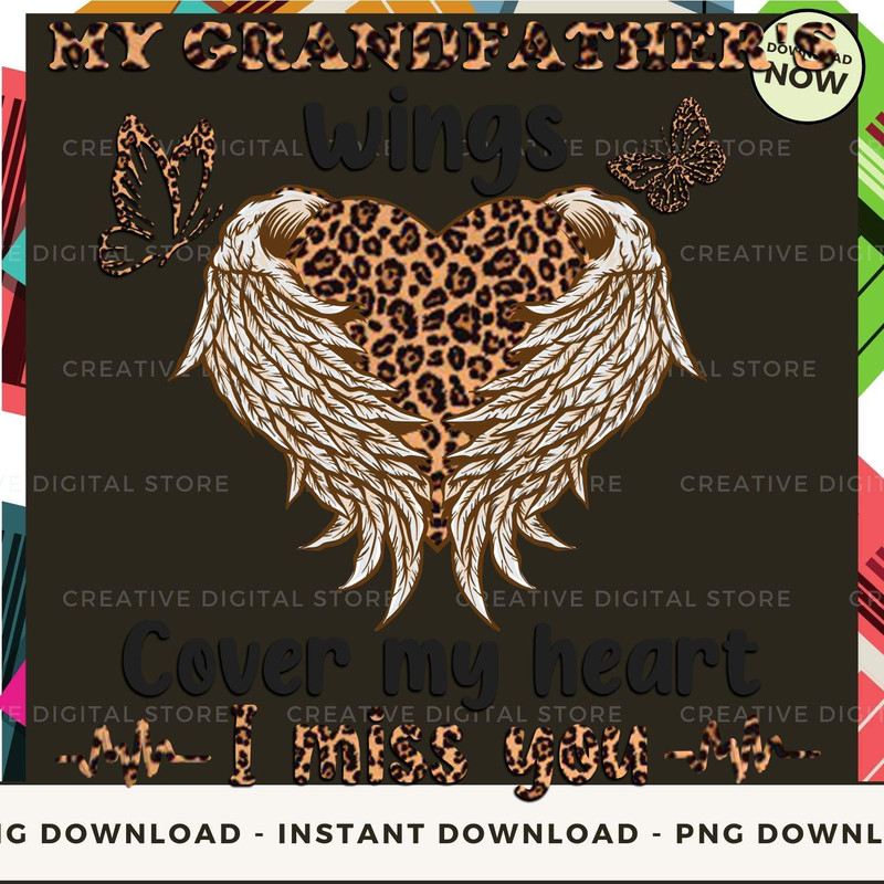 GRANDFATHER'S wings Cover my heart I miss you.jpg