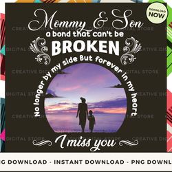 digital - mommy and son a bond that can't be broken pod design - high-resolution png file